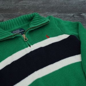 Ralph Lauren sweater zip up stripes
